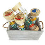 Pal de pluja/ Display wooden rainmaker rattle 