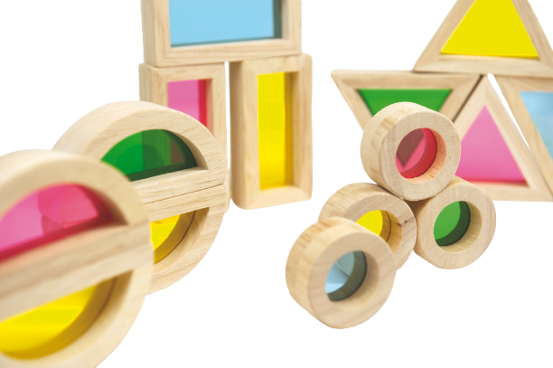 24 Bloques translúcidos de madera