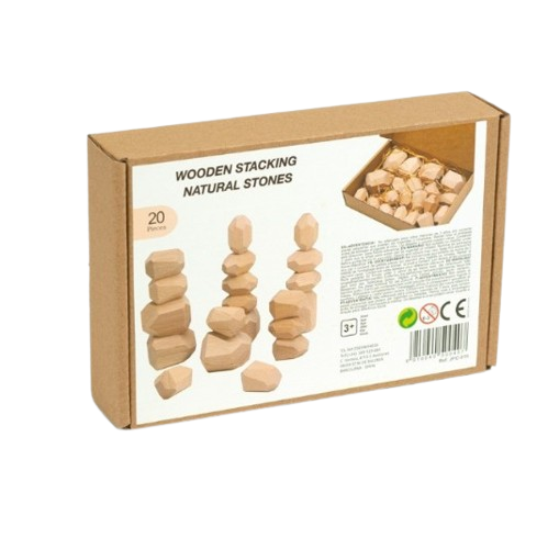Piedras naturales de madera para apilar