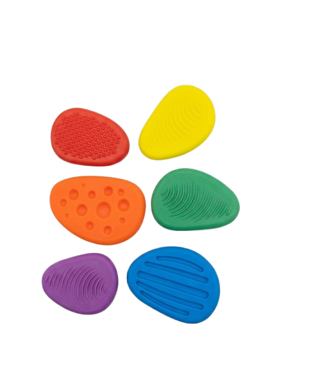 Pedres Sensorials de Silicona per a Estimulació Tàctil (Pack 6 peces)