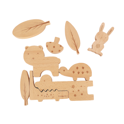 Puzzle de animales de madera