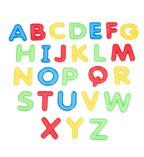 Letras mayúsculas translúcidas de Tickit