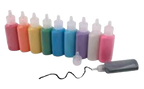 10 botellas con arena de colores