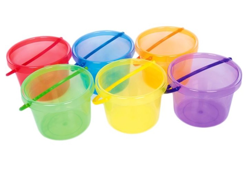 Conjunto de 6 cubos de color translúcidos