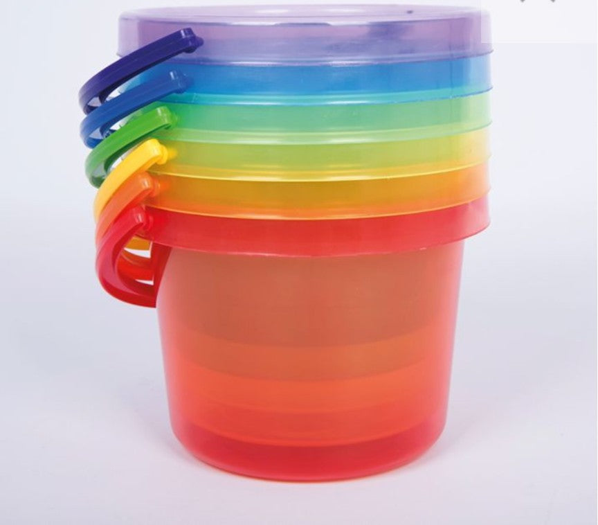 Conjunto de 6 cubos de color translúcidos