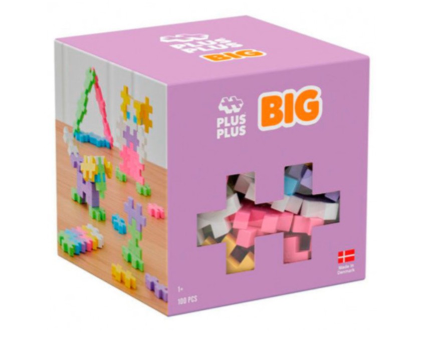 PLUS PLUS BIG – Cubo Pastel 100 piezas