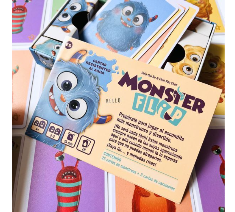 Monster Flip – Juego de Memoria con Monstruos y Cartas Resistentes al Agua