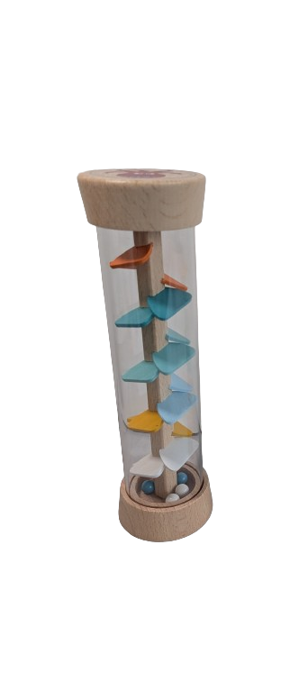 Pal de pluja/ Display wooden rainmaker rattle 