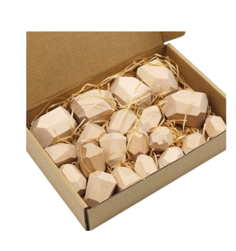 Piedras naturales de madera para apilar