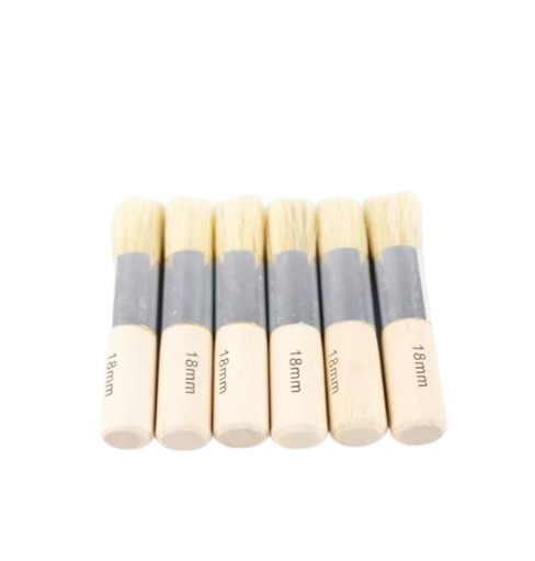 Set 6 pinceles gruesos de madera (1,8 cm grosor) – Deukaliptus