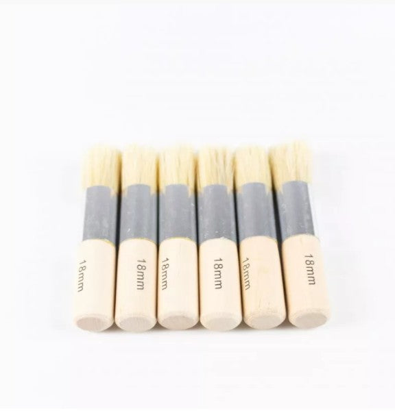 Set 6 pinceles gruesos de madera (1,8 cm grosor) – Deukaliptus