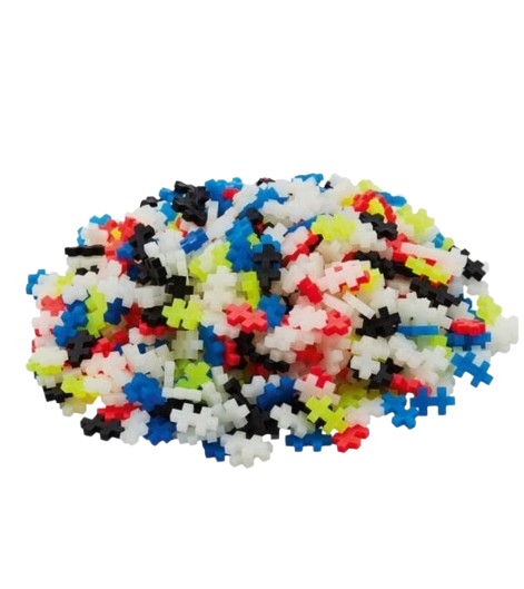 PLUS-PLUS Glow in the Dark – Cubo 600 piezas