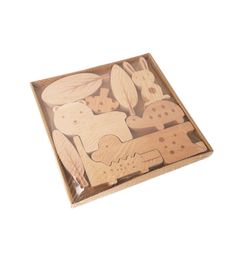 Puzzle de animales de madera